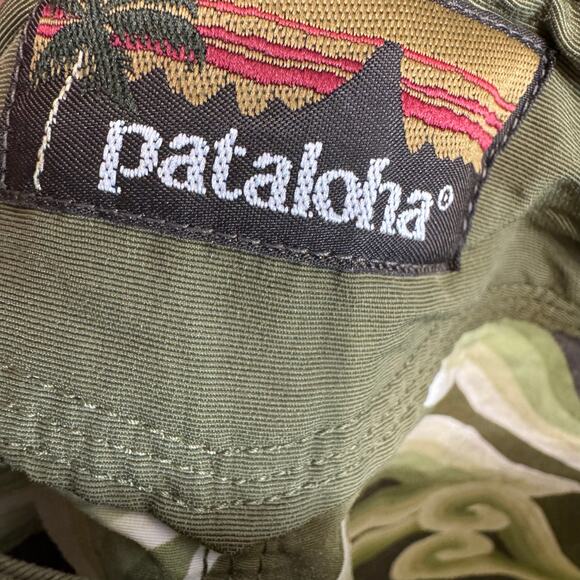 Pataloha Patagonia Kokawe Capri Copped Pants Olive Swirl Hook & Loop Sz 8 - Picture 6 of 11